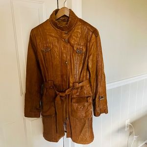 Italian Leather Trench Coat